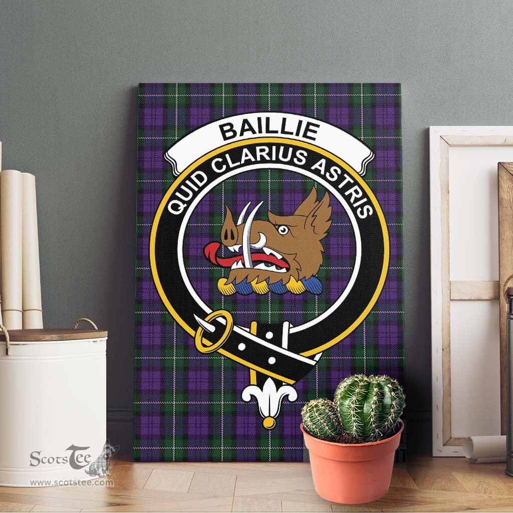 ScotsTee Shop Scottish Baillie Highland Society Clan Crest Tartan Framed Canvas Print Wall Art