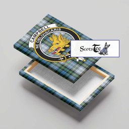 ScotsTee Shop Scottish Campbell Dress Clan Crest Tartan Framed Canvas Print Wall Art