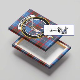ScotsTee Shop Scottish Dalmahoy Clan Crest Tartan Framed Canvas Print Wall Art