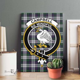 ScotsTee Shop Scottish Campbell of Cawdor Dress Clan Crest Tartan Framed Canvas Print Wall Art