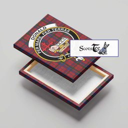 ScotsTee Shop Scottish Donald of Glenaladale Clan Crest Tartan Framed Canvas Print Wall Art