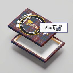 ScotsTee Shop Scottish Chisholm Hunting Modern Clan Crest Tartan Framed Canvas Print Wall Art