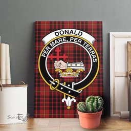 ScotsTee Shop Scottish Donald of Ardnamurchan Clan Crest Tartan Framed Canvas Print Wall Art