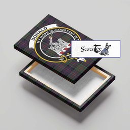 ScotsTee Shop Scottish Donald of Clan Ranald Clan Crest Tartan Framed Canvas Print Wall Art