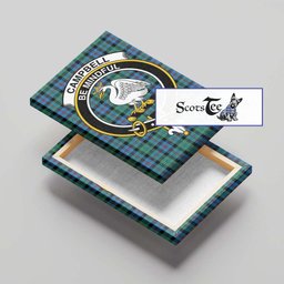 ScotsTee Shop Scottish Campbell of Cawdor Ancient Clan Crest Tartan Framed Canvas Print Wall Art
