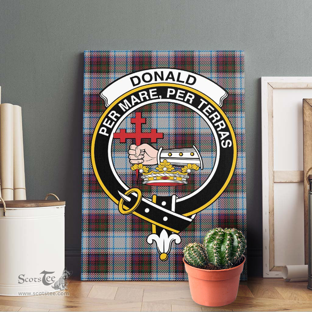 ScotsTee Shop Scottish Donald Dress Ancient Clan Crest Tartan Framed Canvas Print Wall Art