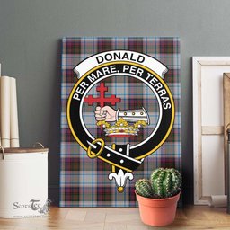 ScotsTee Shop Scottish Donald Dress Ancient Clan Crest Tartan Framed Canvas Print Wall Art