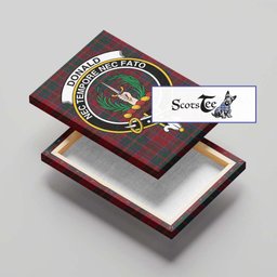 ScotsTee Shop Scottish Donald of Glencoe Clan Crest Tartan Framed Canvas Print Wall Art