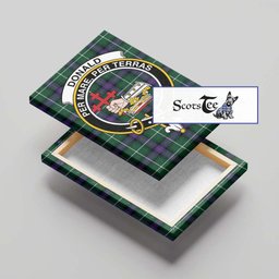 ScotsTee Shop Scottish Donald of the Isles Hunting Modern Clan Crest Tartan Framed Canvas Print Wall Art