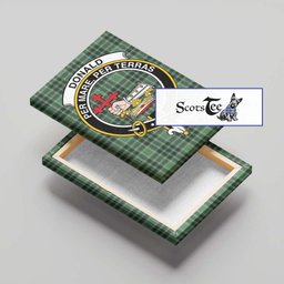 ScotsTee Shop Scottish Donald Lord of the Isles Hunting Clan Crest Tartan Framed Canvas Print Wall Art