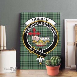 ScotsTee Shop Scottish Donald Lord of the Isles Hunting Clan Crest Tartan Framed Canvas Print Wall Art