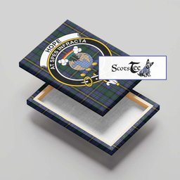 ScotsTee Shop Scottish Hope Clan Originaux Clan Crest Tartan Framed Canvas Print Wall Art