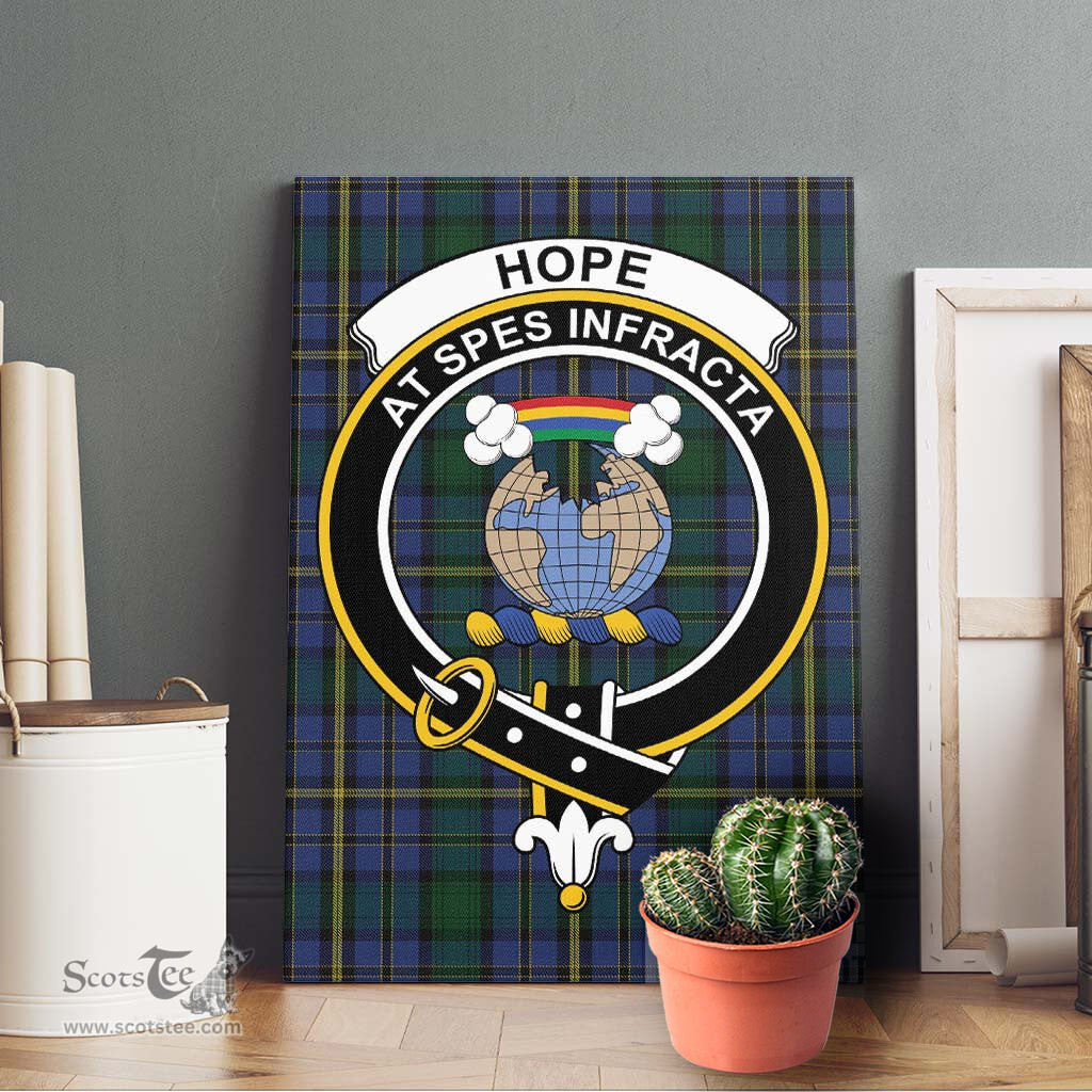 ScotsTee Shop Scottish Hope Clan Originaux Clan Crest Tartan Framed Canvas Print Wall Art