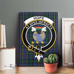 ScotsTee Shop Scottish Hope Clan Originaux Clan Crest Tartan Framed Canvas Print Wall Art