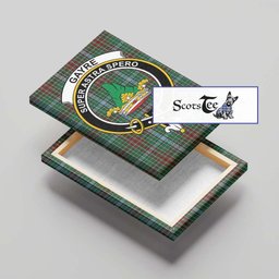 ScotsTee Shop Scottish Gayre Clan Crest Tartan Framed Canvas Print Wall Art