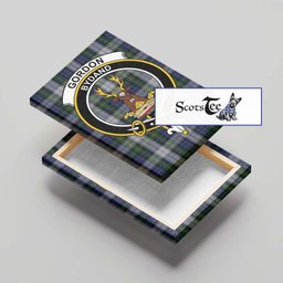 ScotsTee Shop Scottish Gordon Dress Clan Crest Tartan Framed Canvas Print Wall Art