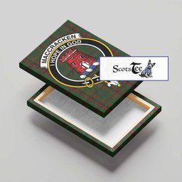 ScotsTee Shop Scottish MacCracken Hunting Clan Crest Tartan Framed Canvas Print Wall Art