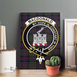 ScotsTee Shop Scottish MacDonald of Clan Ranald Clan Crest Tartan Framed Canvas Print Wall Art