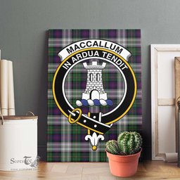 ScotsTee Shop Scottish MacCallum Dress Clan Crest Tartan Framed Canvas Print Wall Art