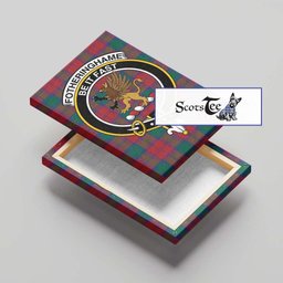 ScotsTee Shop Scottish Fotheringhame Clan Crest Tartan Framed Canvas Print Wall Art