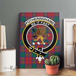 ScotsTee Shop Scottish Fotheringhame Clan Crest Tartan Framed Canvas Print Wall Art