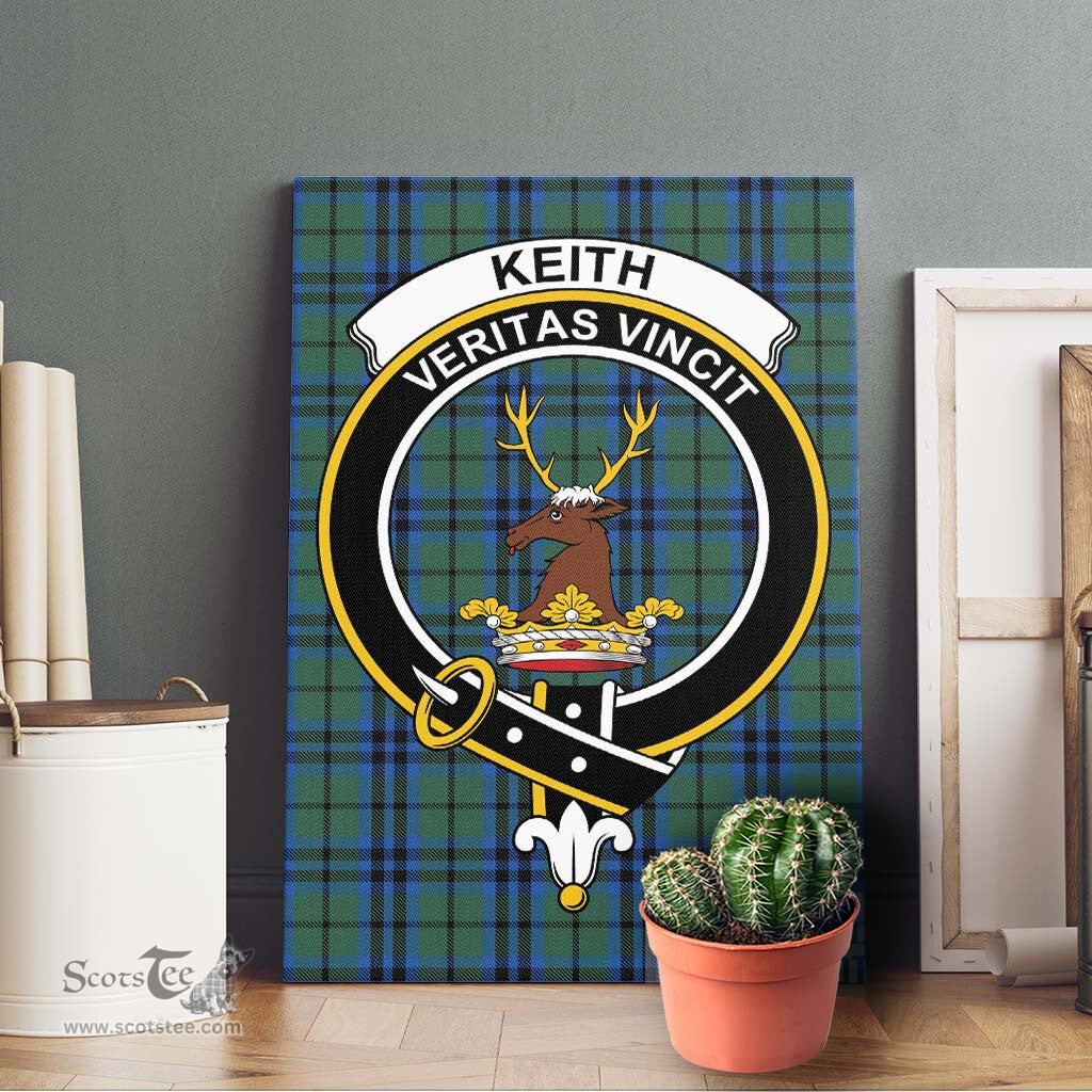 ScotsTee Shop Scottish Keith Clan Crest Tartan Framed Canvas Print Wall Art