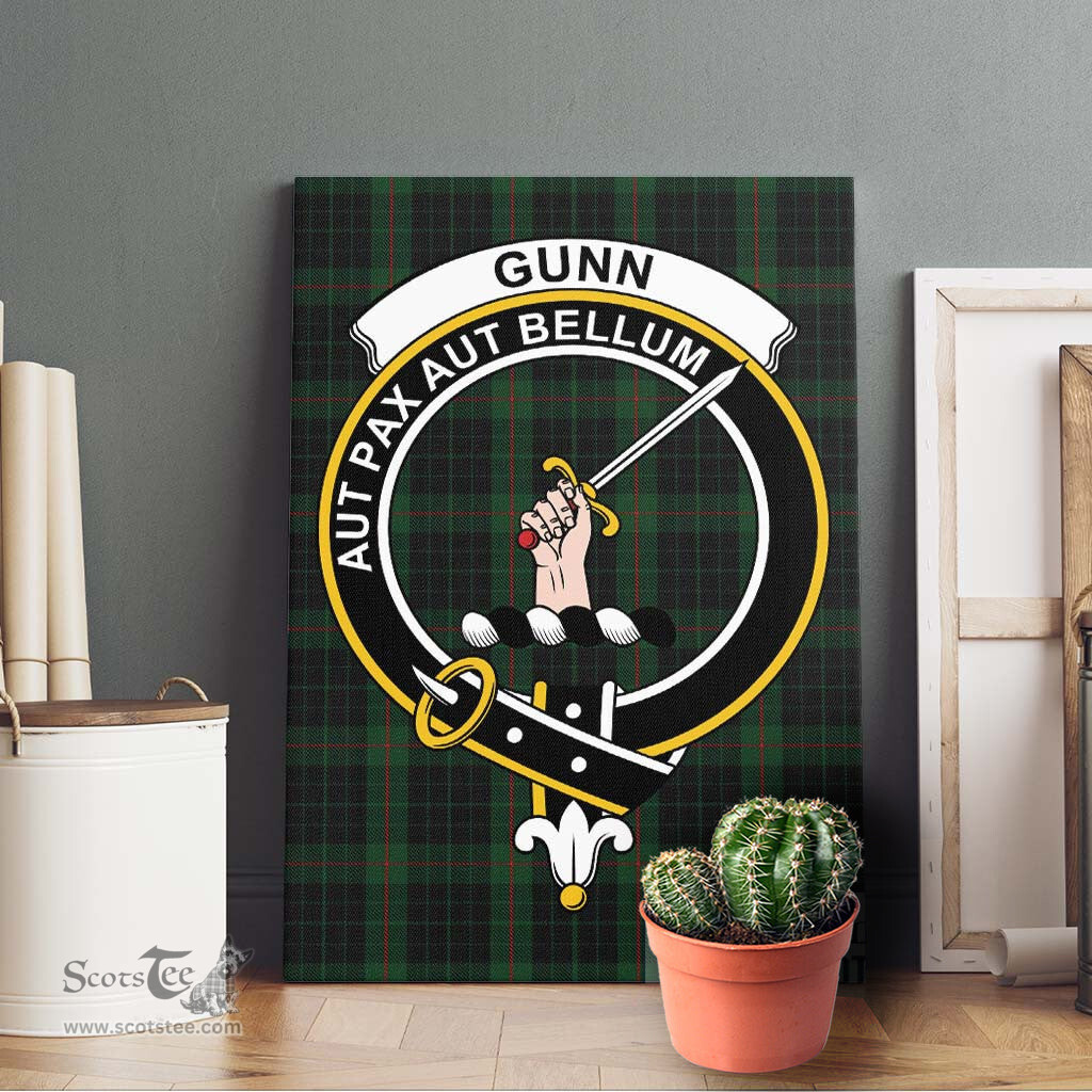ScotsTee Shop Scottish Gunn Logan Clan Crest Tartan Framed Canvas Print Wall Art