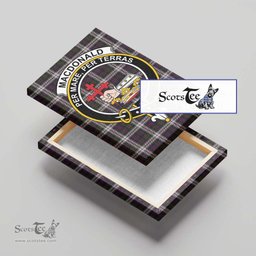ScotsTee Shop Scottish MacDonald Dress Clan Crest Tartan Framed Canvas Print Wall Art