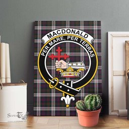 ScotsTee Shop Scottish MacDonald Dress Clan Crest Tartan Framed Canvas Print Wall Art