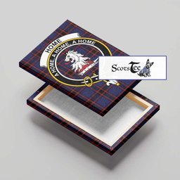 ScotsTee Shop Scottish Home Modern Clan Crest Tartan Framed Canvas Print Wall Art