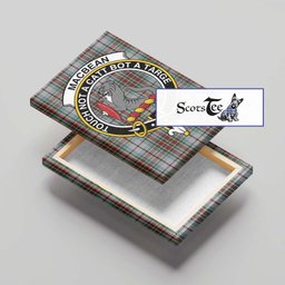 ScotsTee Shop Scottish MacBean Dress Clan Crest Tartan Framed Canvas Print Wall Art