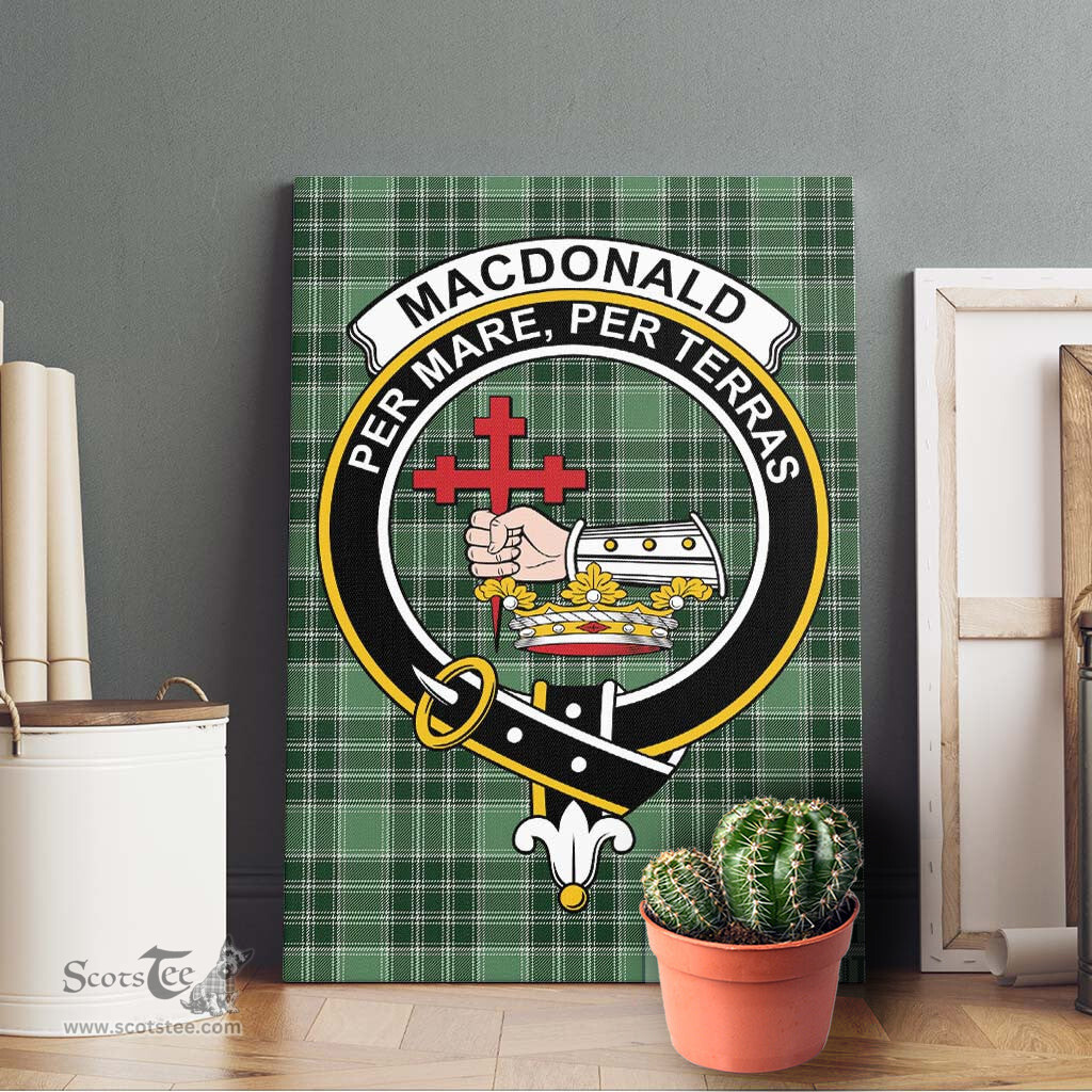 ScotsTee Shop Scottish MacDonald Lord of the Isles Hunting Clan Crest Tartan Framed Canvas Print Wall Art