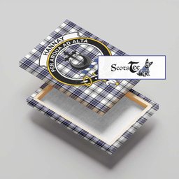 ScotsTee Shop Scottish Hannay Modern Clan Crest Tartan Framed Canvas Print Wall Art