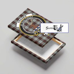ScotsTee Shop Scottish Fraser Dress Clan Crest Tartan Framed Canvas Print Wall Art