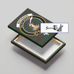 ScotsTee Shop Scottish Matheson Hunting Highland Clan Crest Tartan Framed Canvas Print Wall Art