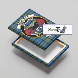 ScotsTee Shop Scottish MacLeod of Harris Ancient Clan Crest Tartan Framed Canvas Print Wall Art