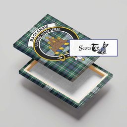 ScotsTee Shop Scottish Mackenzie Dress Ancient Clan Crest Tartan Framed Canvas Print Wall Art