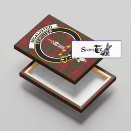 ScotsTee Shop Scottish McAlister of Glenbarr Clan Crest Tartan Framed Canvas Print Wall Art