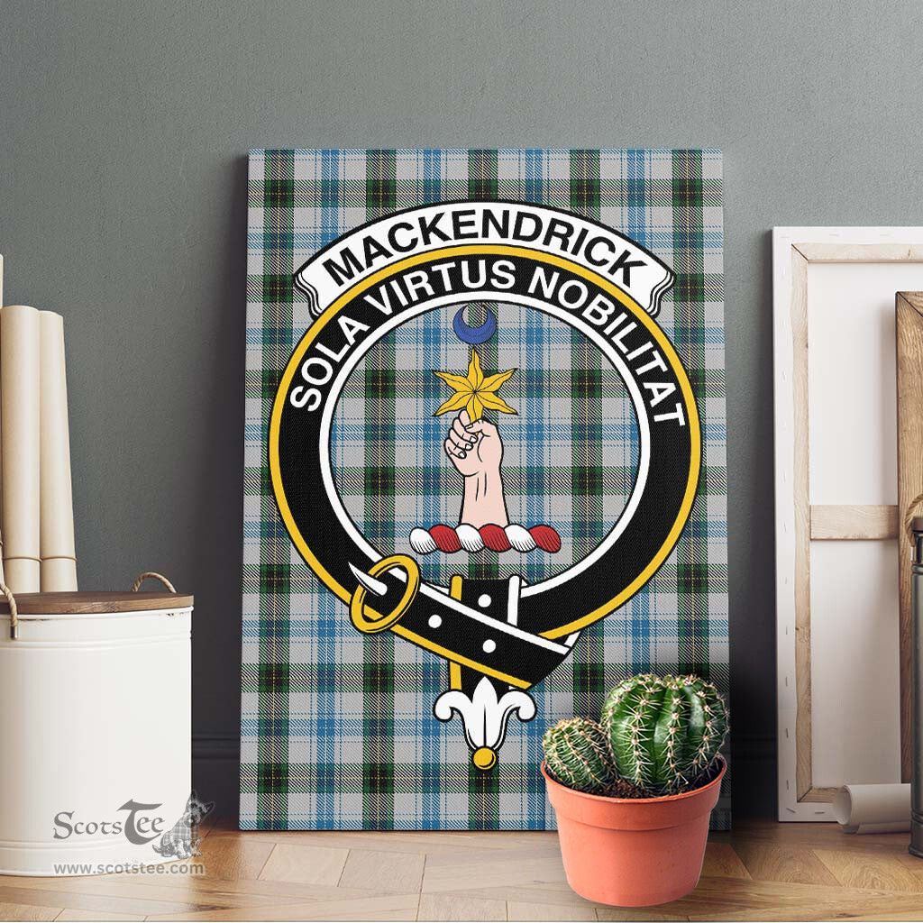 ScotsTee Shop Scottish MacKendrick Dress Clan Crest Tartan Framed Canvas Print Wall Art