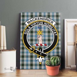 ScotsTee Shop Scottish MacKendrick Dress Clan Crest Tartan Framed Canvas Print Wall Art