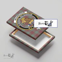 ScotsTee Shop Scottish McGregor Hunting Ancient Clan Crest Tartan Framed Canvas Print Wall Art