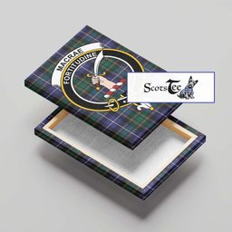 ScotsTee Shop Scottish MacRae Hunting Modern Clan Crest Tartan Framed Canvas Print Wall Art