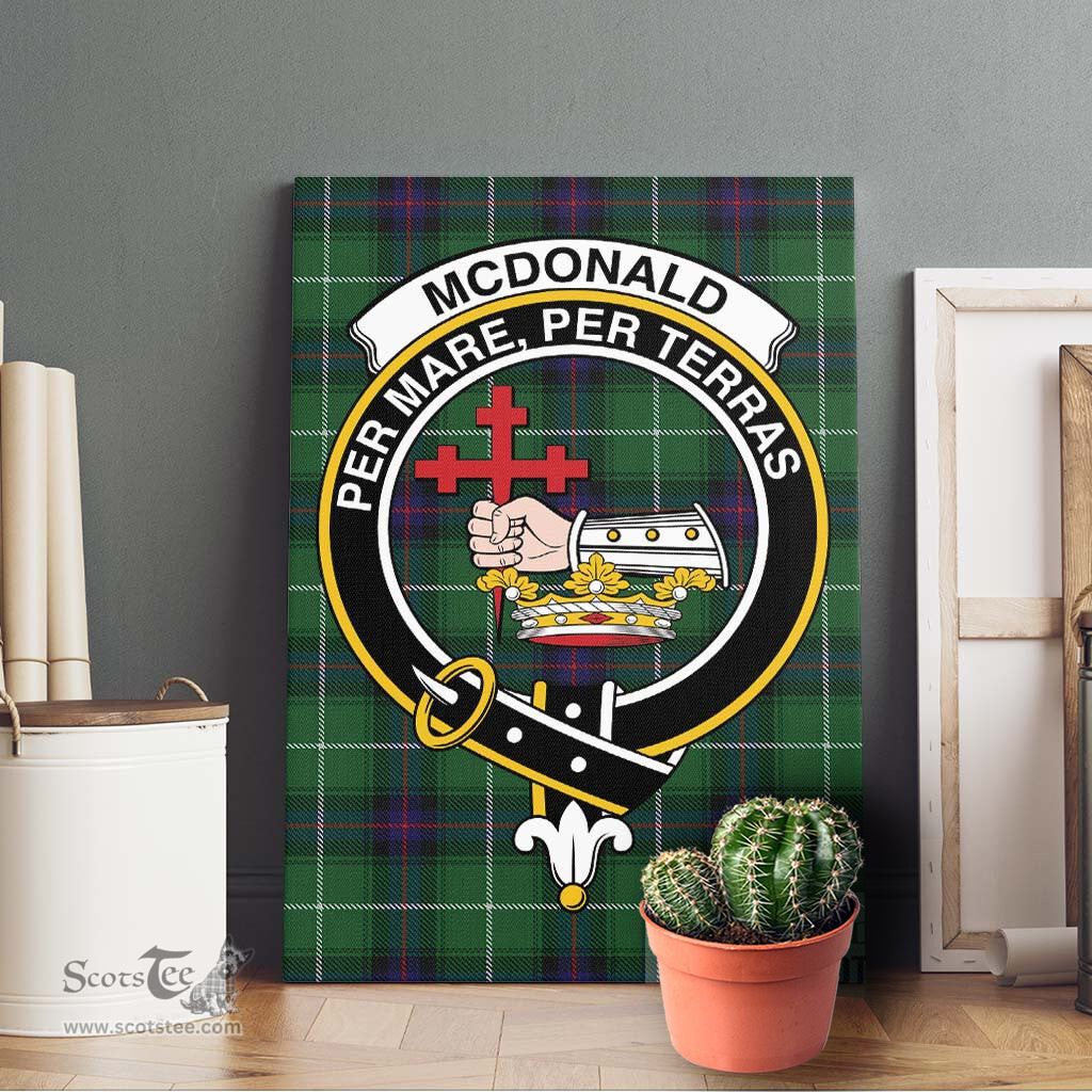 ScotsTee Shop Scottish McDonald of The Isles Clan Crest Tartan Framed Canvas Print Wall Art
