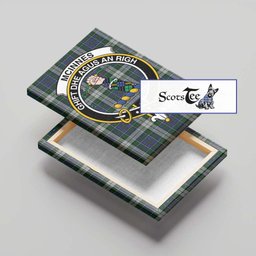 ScotsTee Shop Scottish McInnes Dress Clan Crest Tartan Framed Canvas Print Wall Art