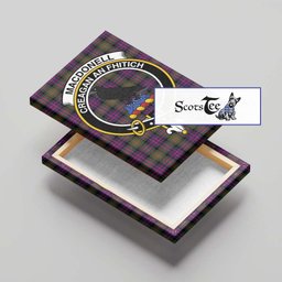 ScotsTee Shop Scottish MacDonell of Glengarry Modern Clan Crest Tartan Framed Canvas Print Wall Art