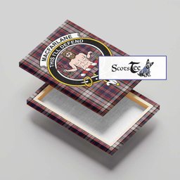ScotsTee Shop Scottish MacFarlane Dress Clan Crest Tartan Framed Canvas Print Wall Art