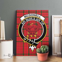 ScotsTee Shop Scottish McDonell of Keppoch Modern Clan Crest Tartan Framed Canvas Print Wall Art