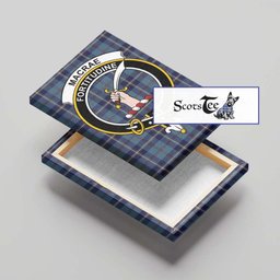 ScotsTee Shop Scottish MacRae of America Clan Crest Tartan Framed Canvas Print Wall Art