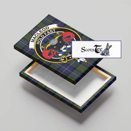 ScotsTee Shop Scottish MacLeod of Harris Modern Clan Crest Tartan Framed Canvas Print Wall Art