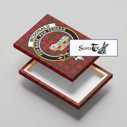 ScotsTee Shop Scottish McDonald of Sleat Clan Crest Tartan Framed Canvas Print Wall Art
